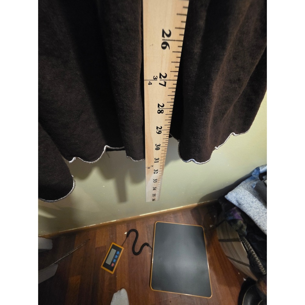 House of Harlow 1960 Brown Linen Puff Sleeve Scalloped Mini Dress Size 8 - Picture 6 of 6